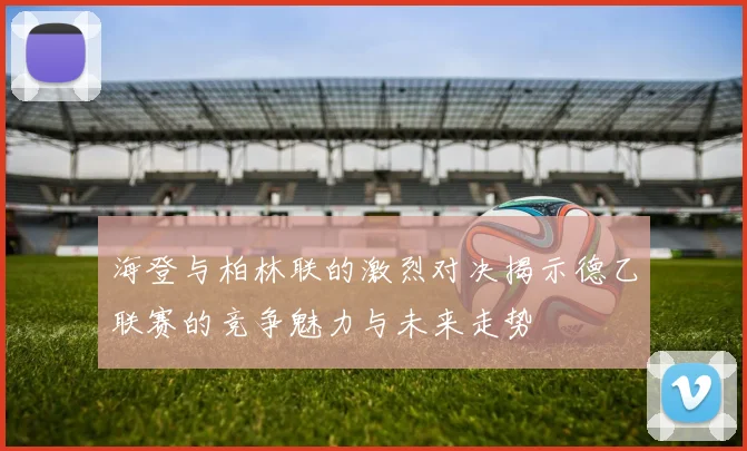 海登与柏林联的激烈对决揭示德乙联赛的竞争魅力与未来走势